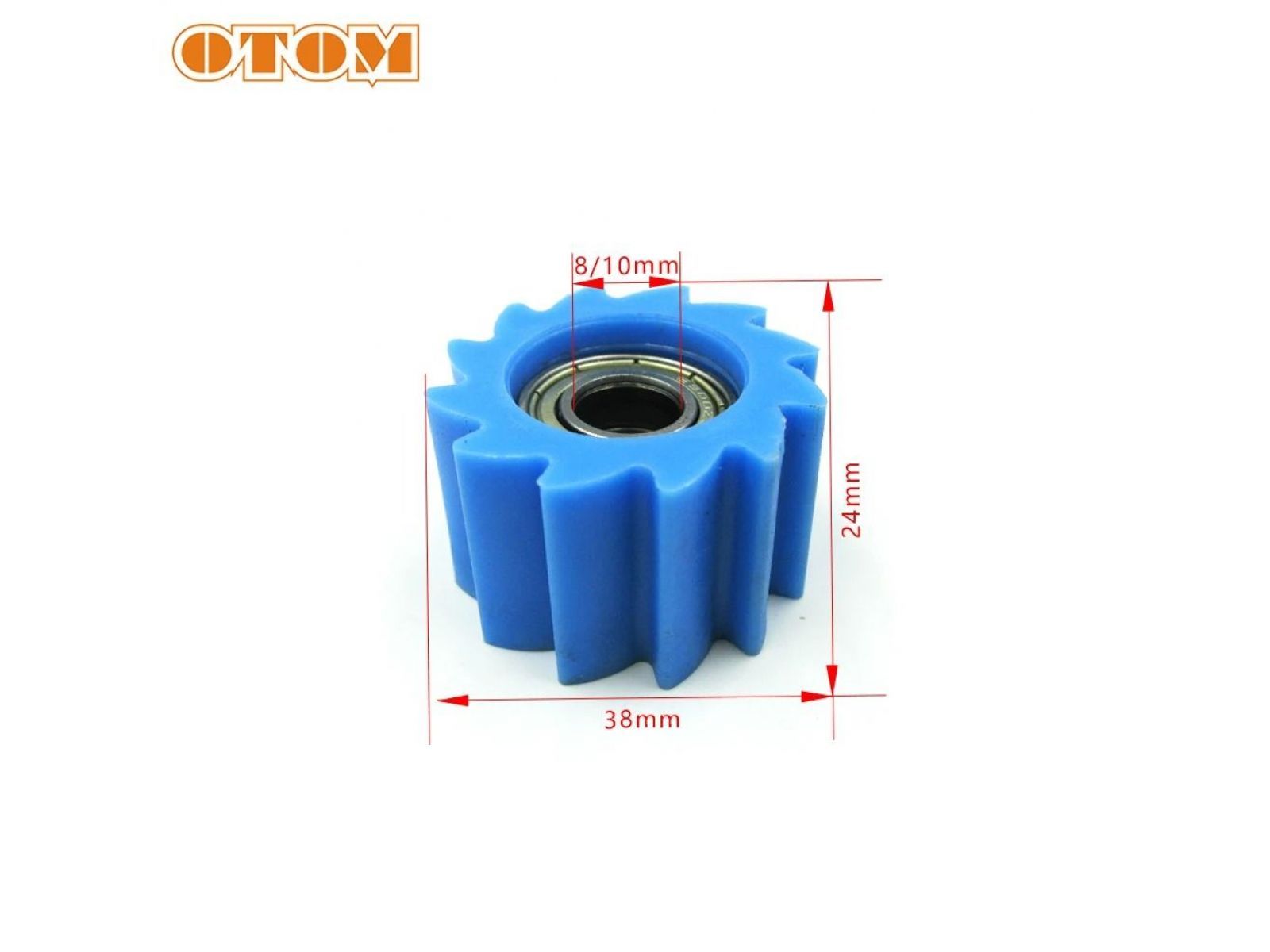 Ролик успокоиться цепи зубчатый M8, желтый